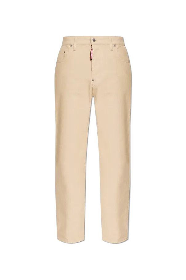 Dsquared2 Logo Patch Straight Leg Jeans