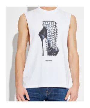 Dsquared2 Graphic-Print Crewneck Tank Top