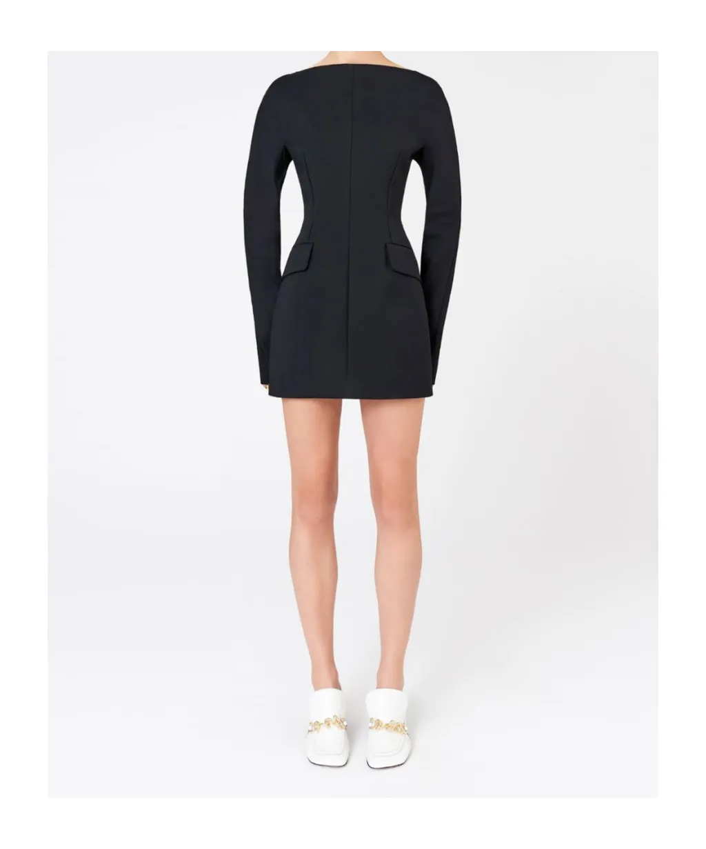 Short Fitted Crepe Dress