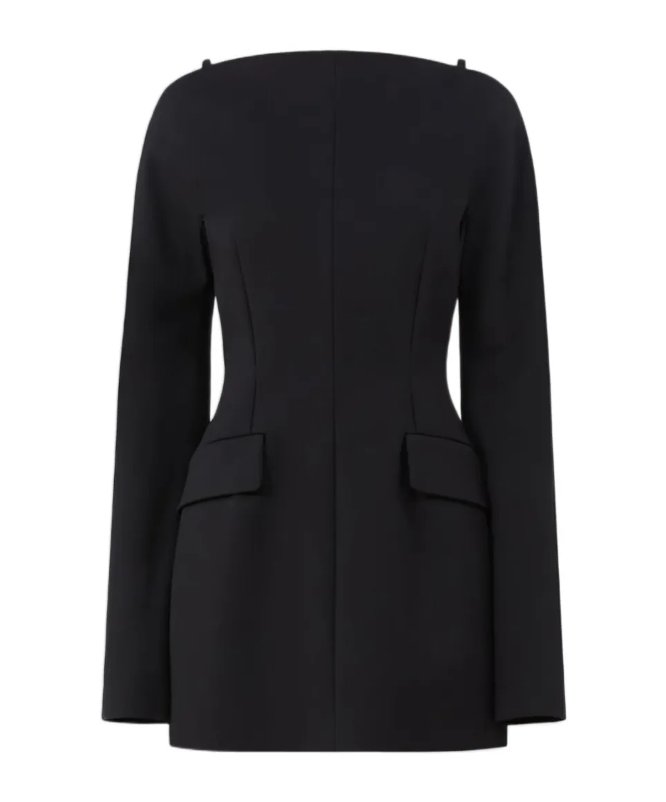 Short Fitted Crepe Dress