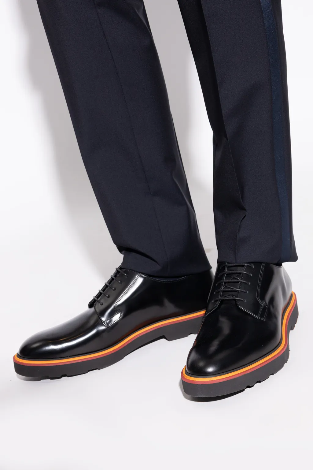Paul Smith Almond-Toe Lace-Up Derby Shoes