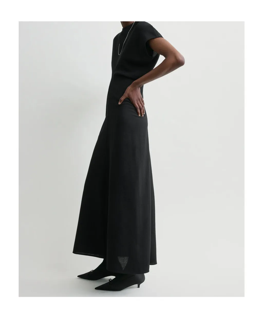 TotÊMe Slouched-Waist Crewneck Dress
