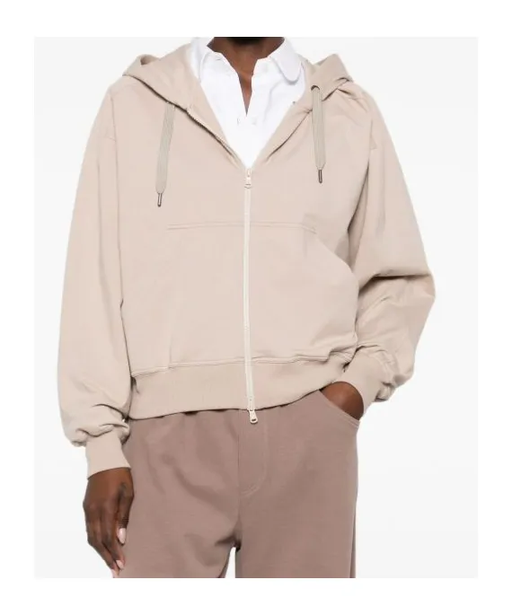 Brunello Cucinelli Drawstring Zipped Hoodie