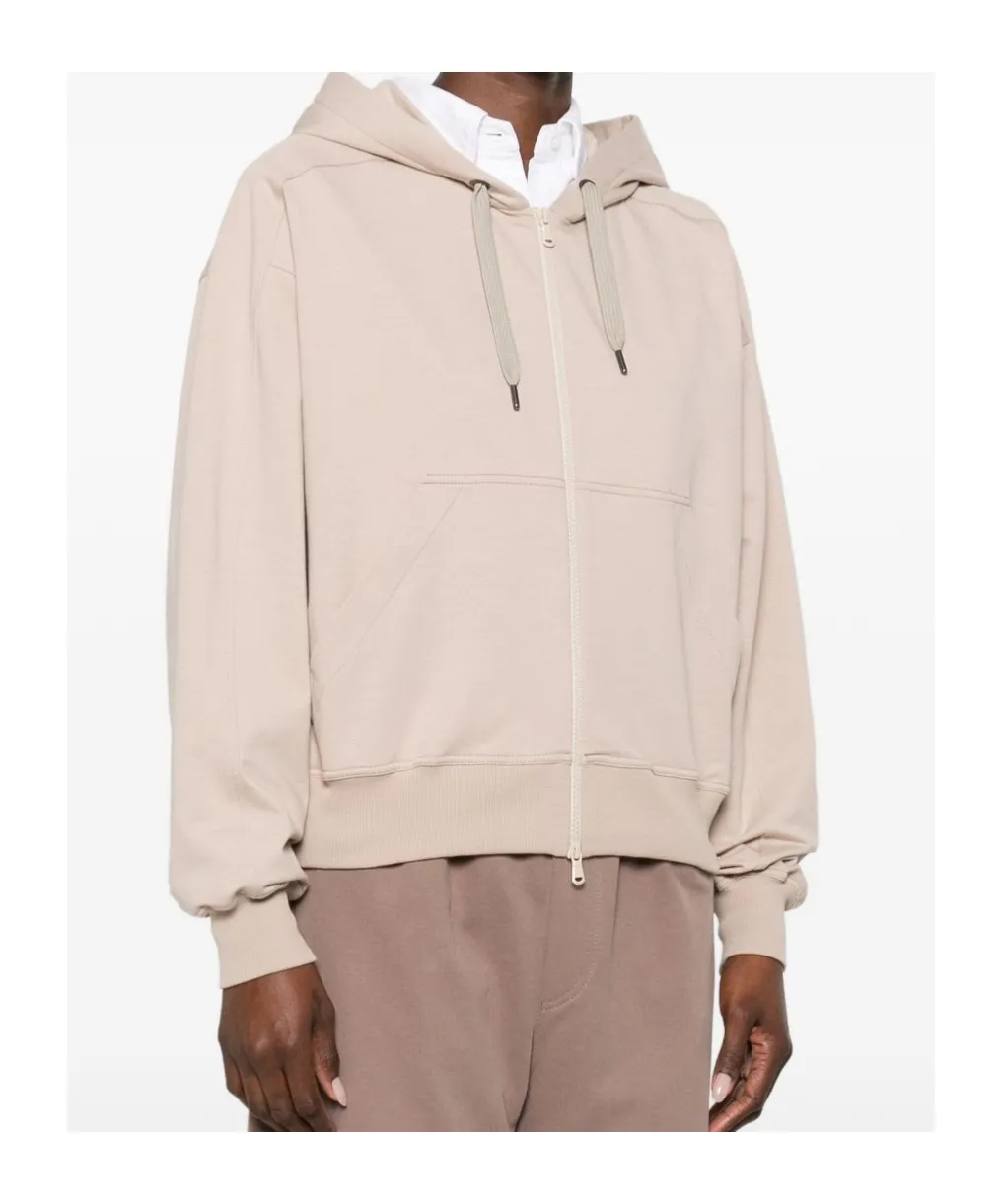 Brunello Cucinelli Drawstring Zipped Hoodie