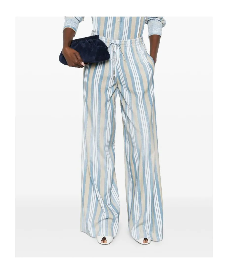 Striped Drawstring Trousers