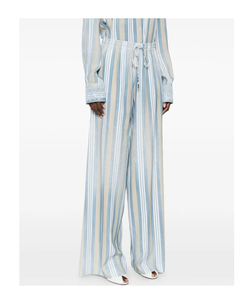 Striped Drawstring Trousers