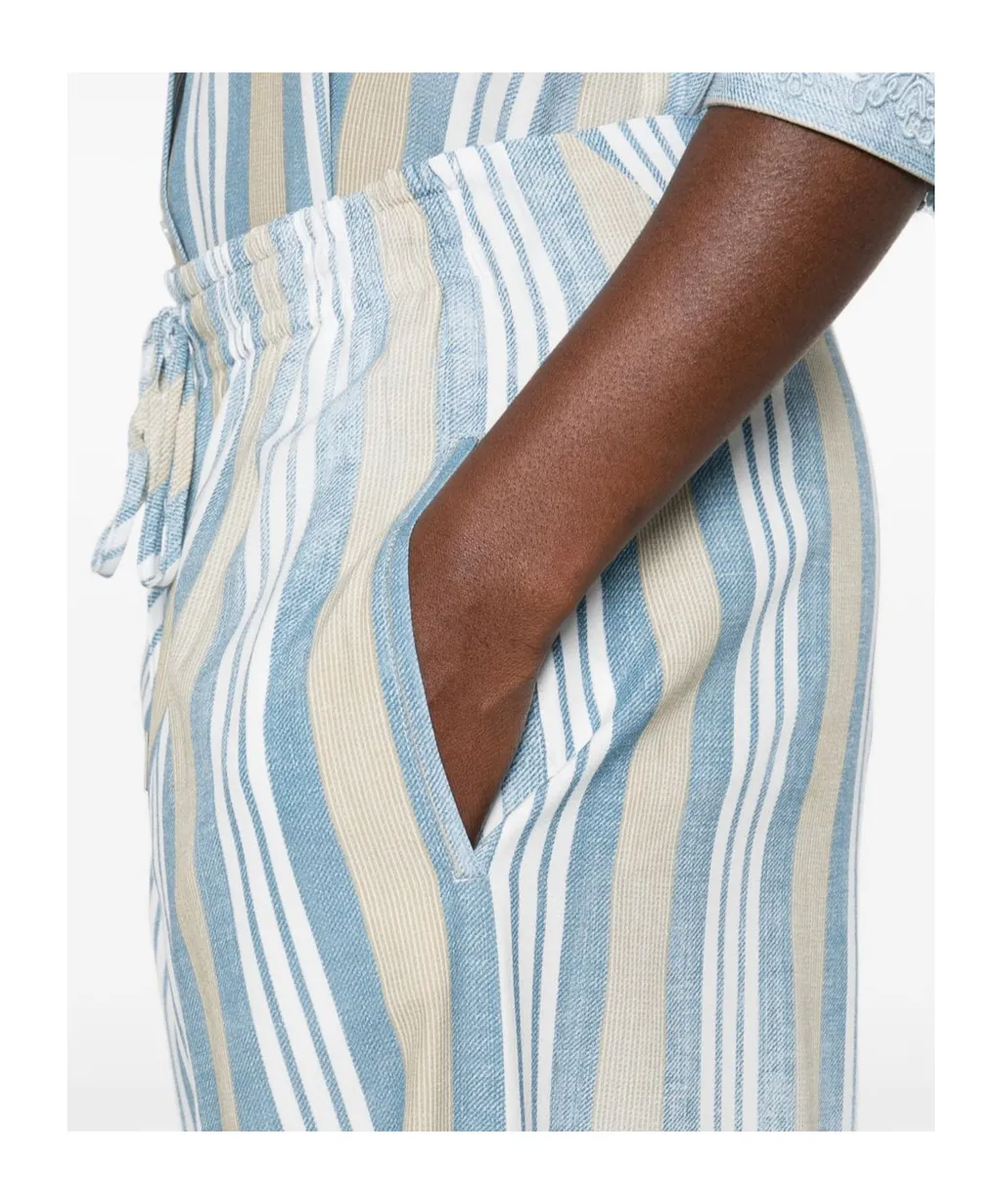 Striped Drawstring Trousers