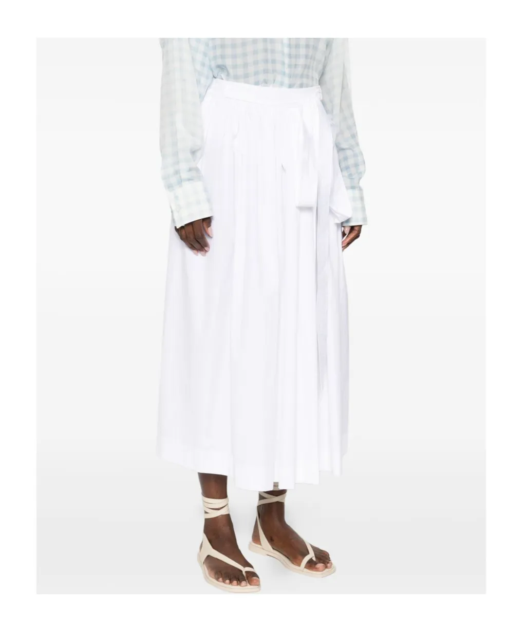 Tie-Waist Midi Skirt