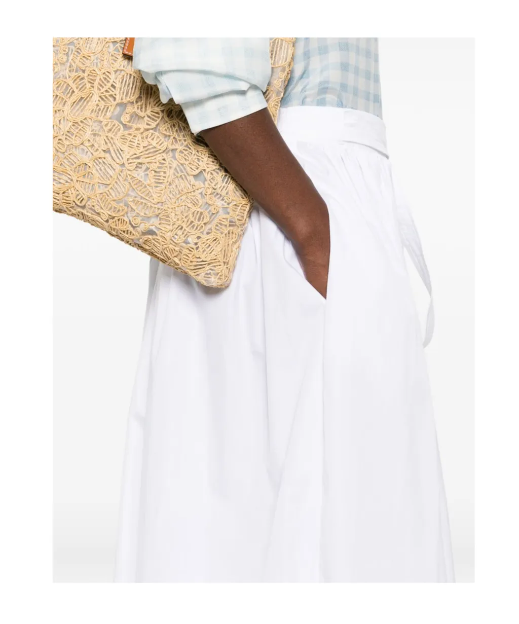 Tie-Waist Midi Skirt