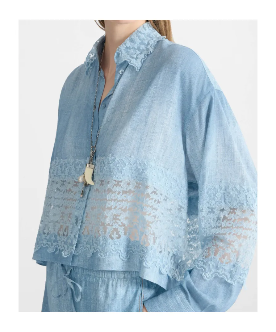 Lace Collared Shirt