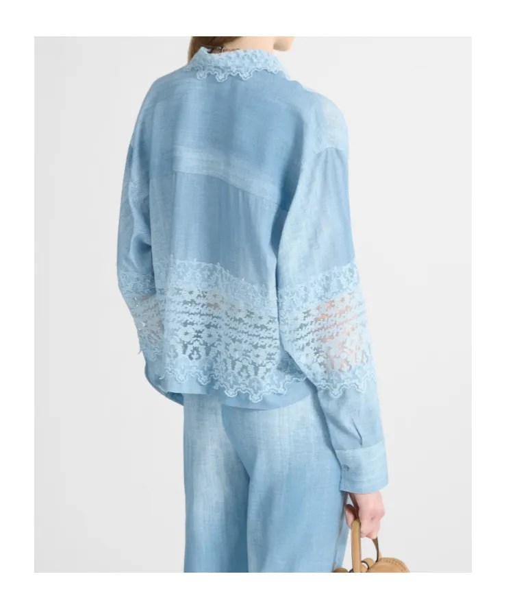 Lace Collared Shirt