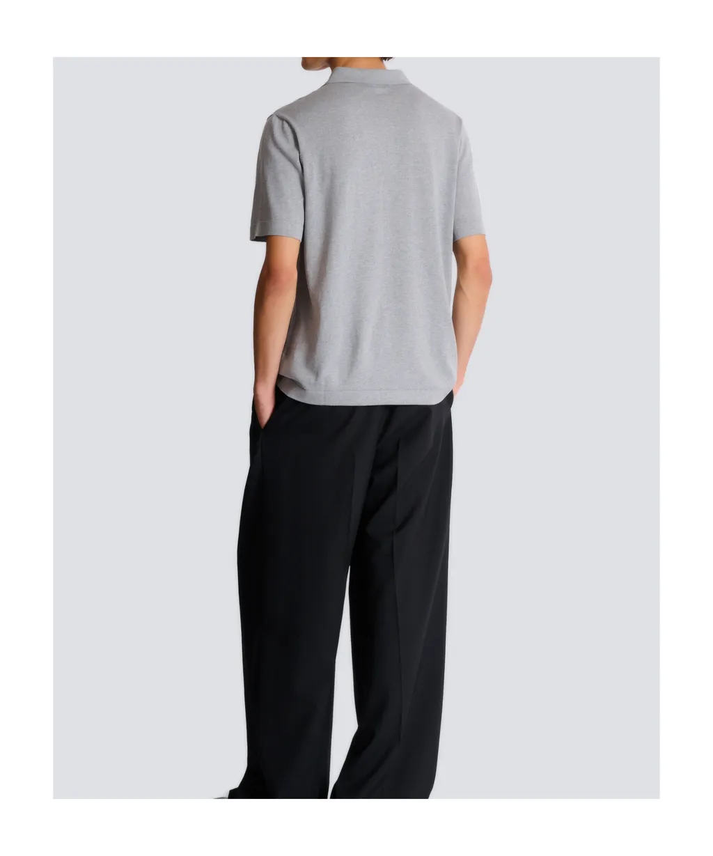 Balmain Embroidered Short-Sleeve Polo Shirt