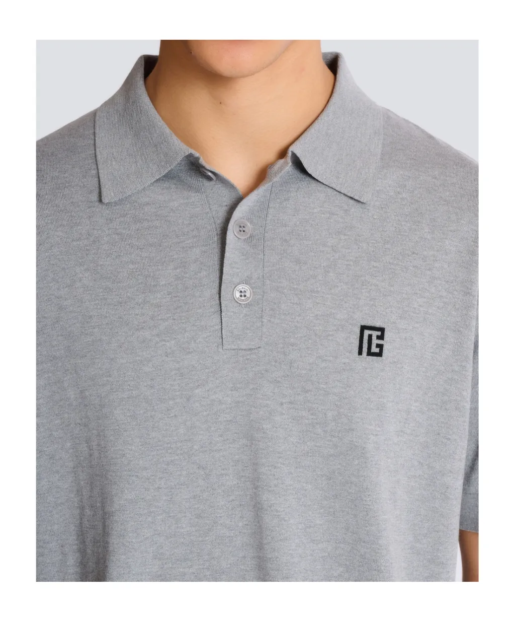 Balmain Embroidered Short-Sleeve Polo Shirt