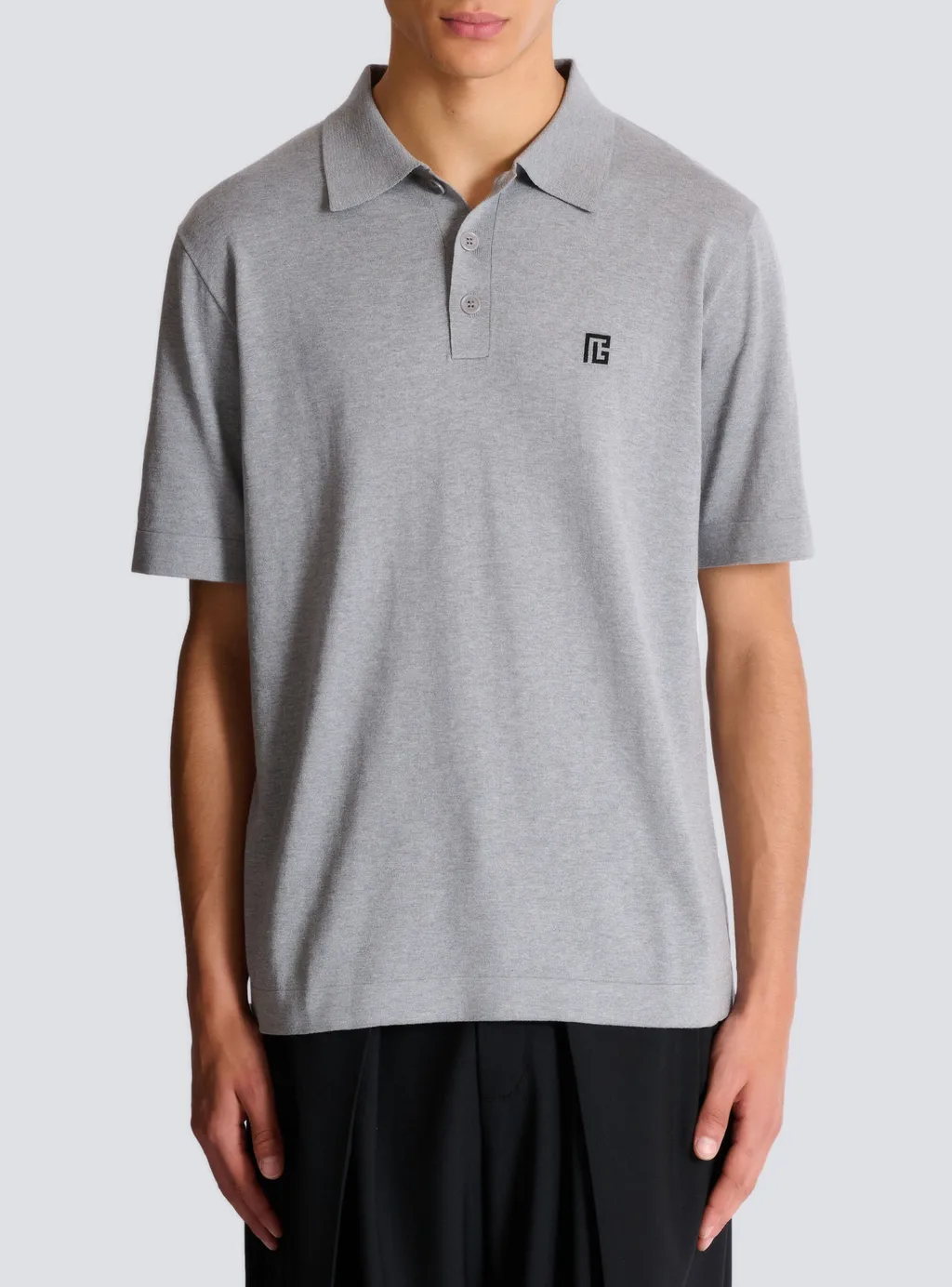 Balmain Embroidered Short-Sleeve Polo Shirt