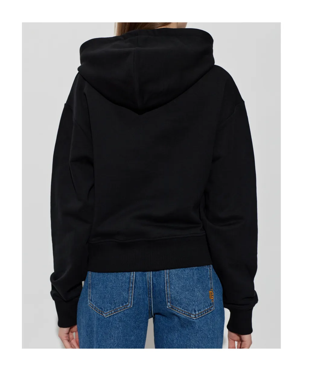 Balmain Logo Printed Drawstring Hoodie