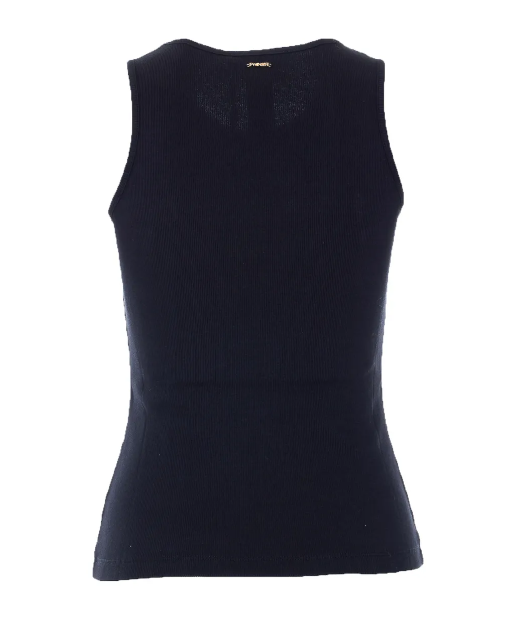 Twinset Floral Embroidered Tank Top