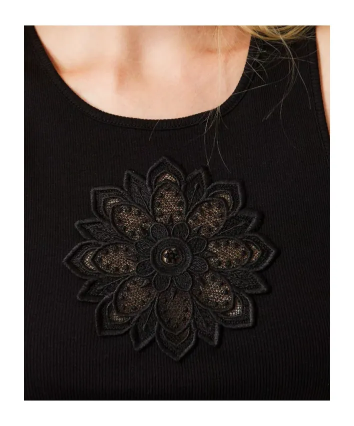 Twinset Floral Embroidered Tank Top