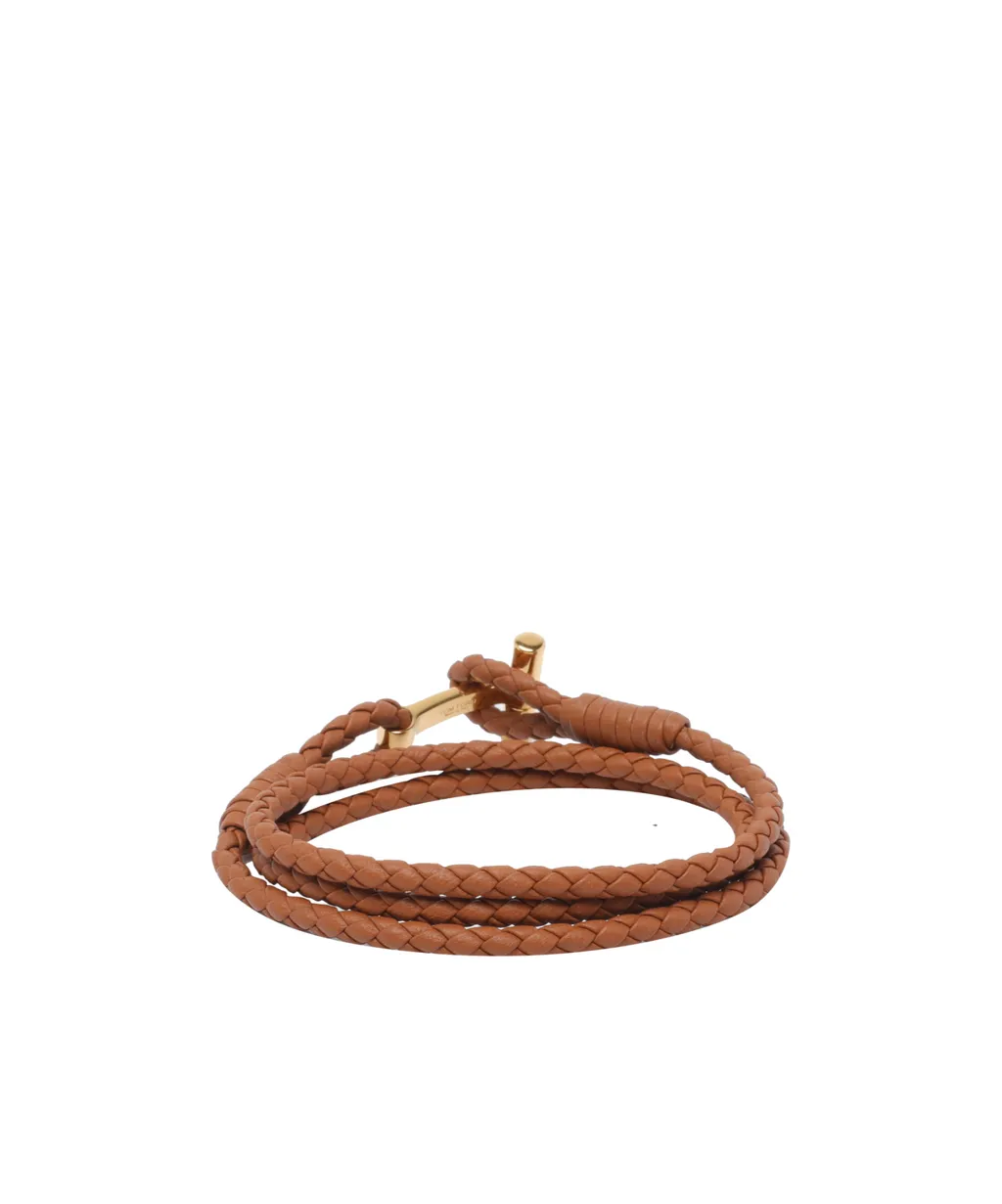 Tom Ford T Plaque Braided Bracelet