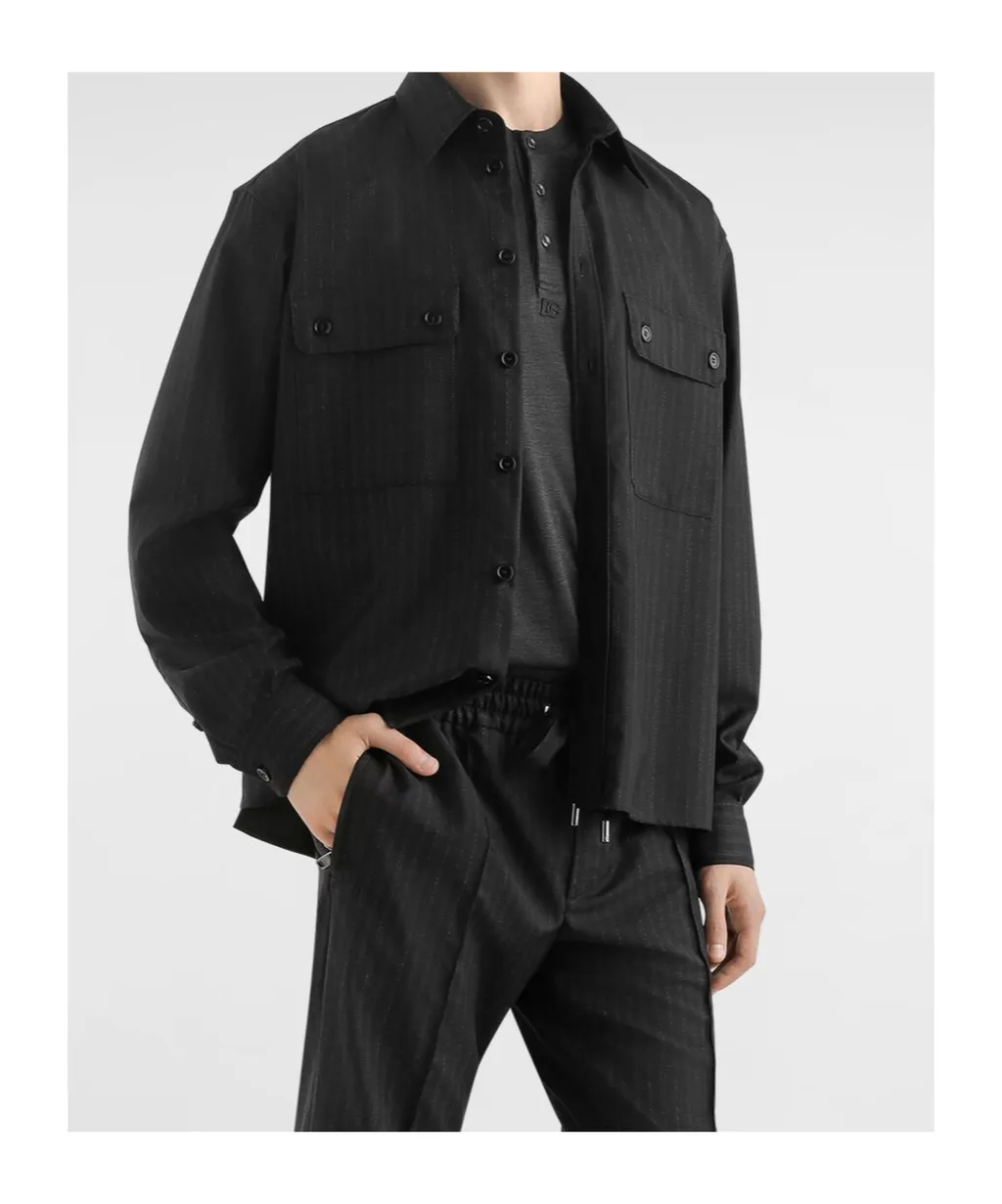 Long-Sleeved Wool Shirt