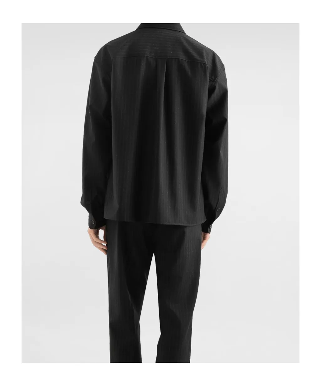 Long-Sleeved Wool Shirt