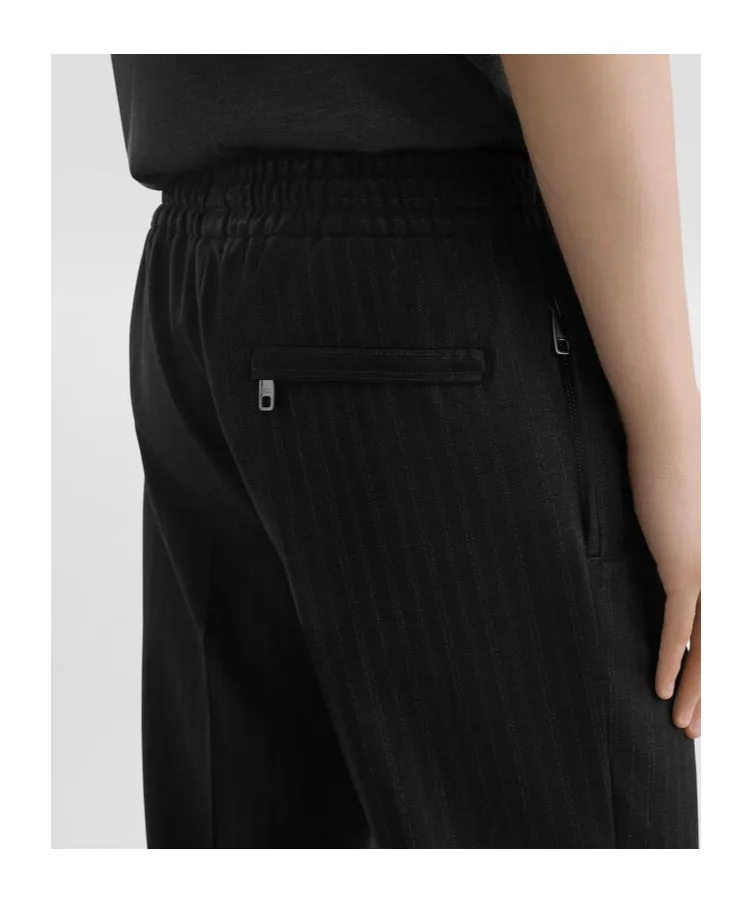 Striped Wool Sweatpants
