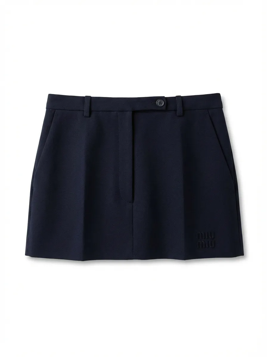 Miu Miu Logo-Detailed Mini Skirt