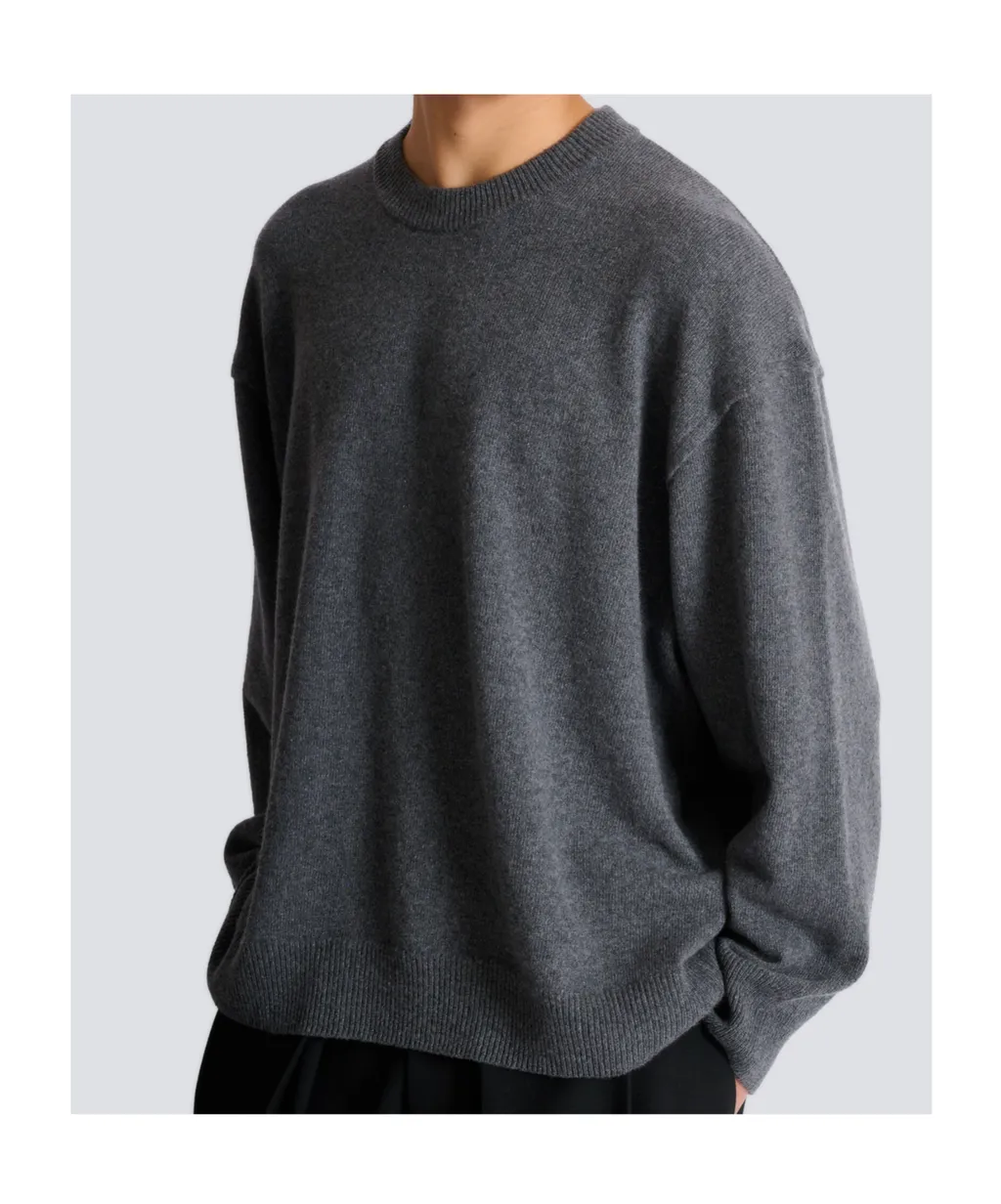 Balmain Logo Patch Crewneck Knit Sweater