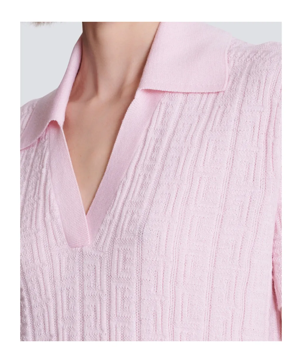 Balmain Monogram Knit Polo Jumper