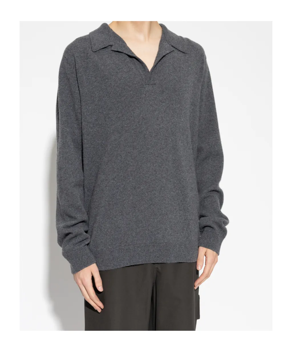 Balmain Collared Knit Long-Sleeve Sweater