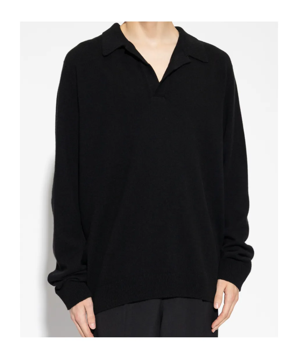 Balmain Collared Knit Long-Sleeve Sweater