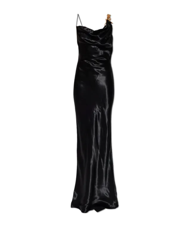 Balmain Cowl Neck Satin Dress