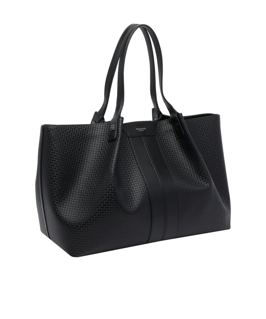 Serapian Logo Printed Tote Bag