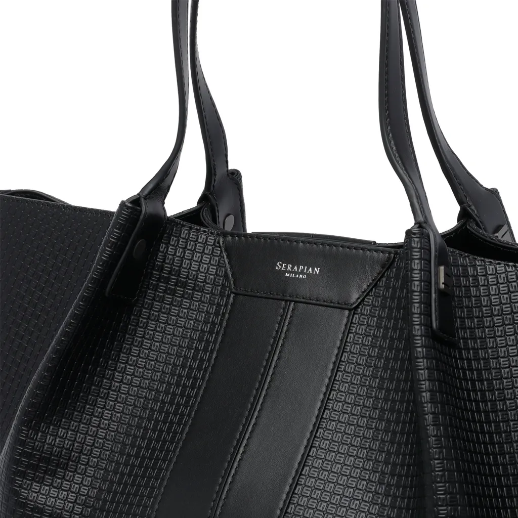 Serapian Logo Printed Tote Bag
