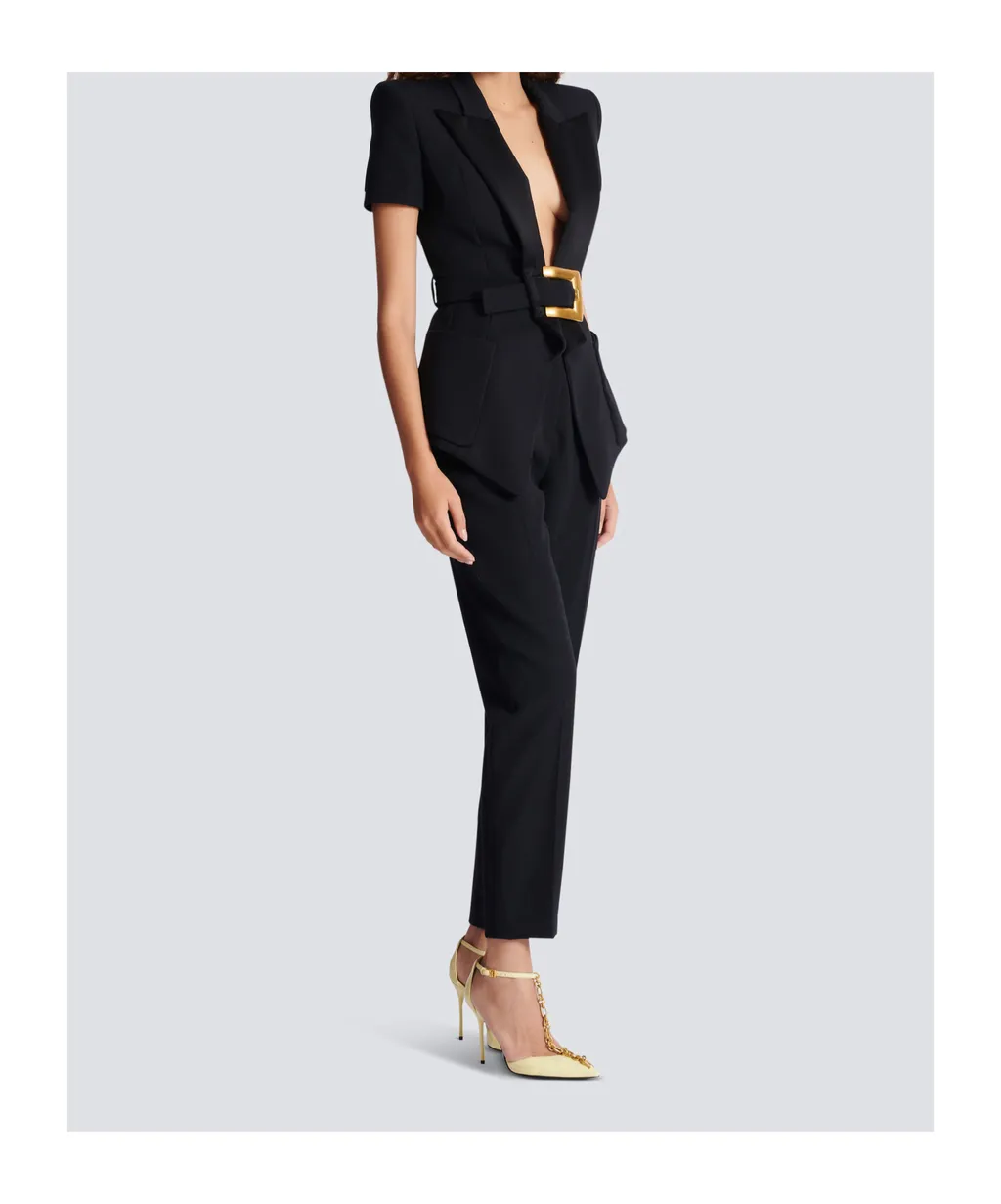 Balmain Belted V-Neck Jacket