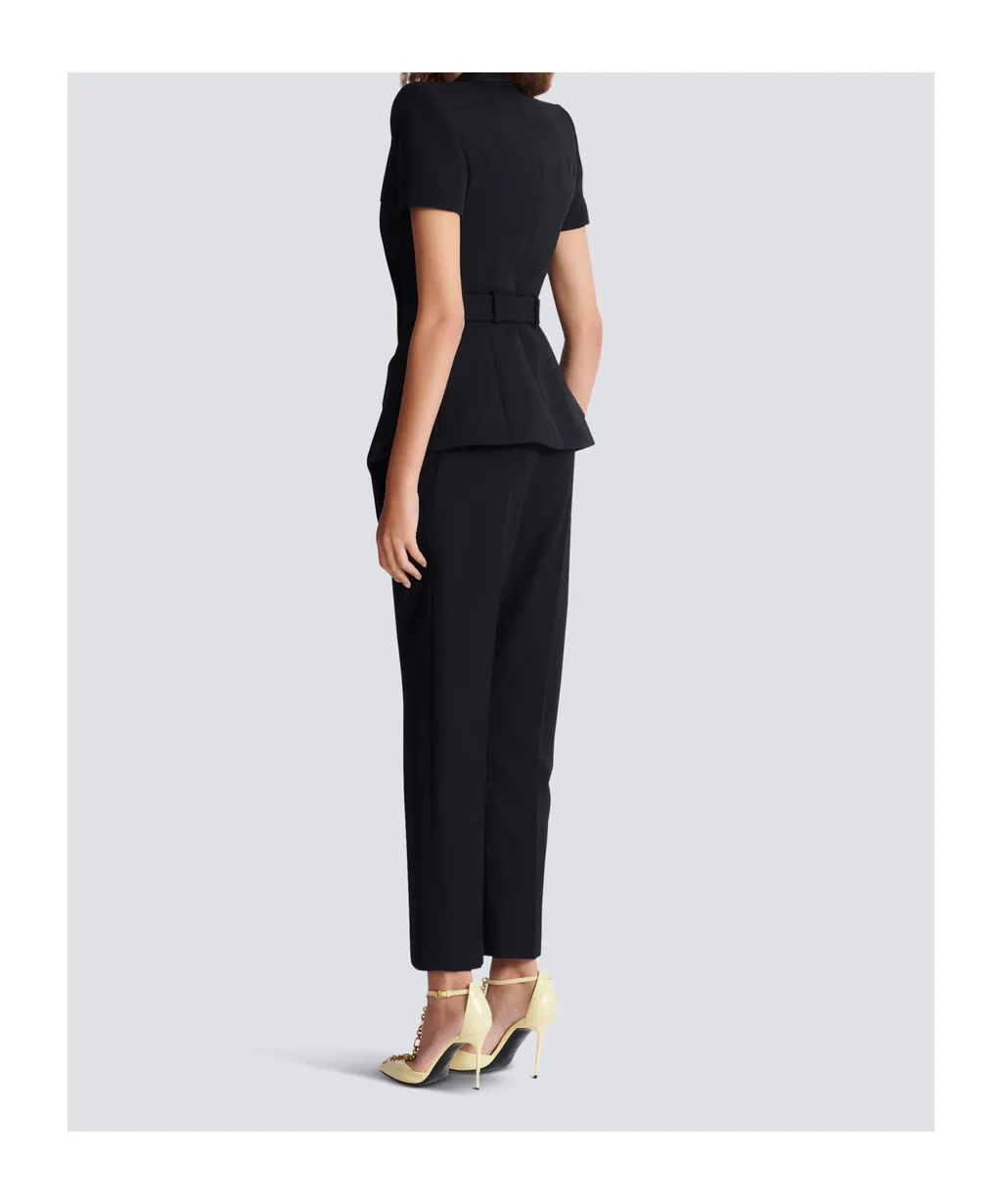 Balmain Belted V-Neck Jacket