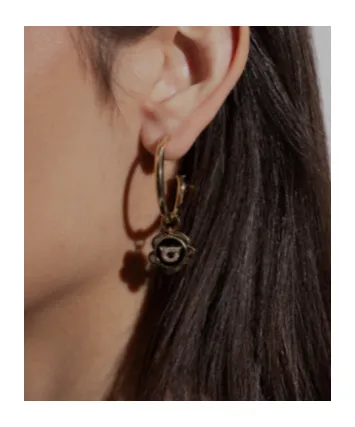 Round Earrings With Pendants