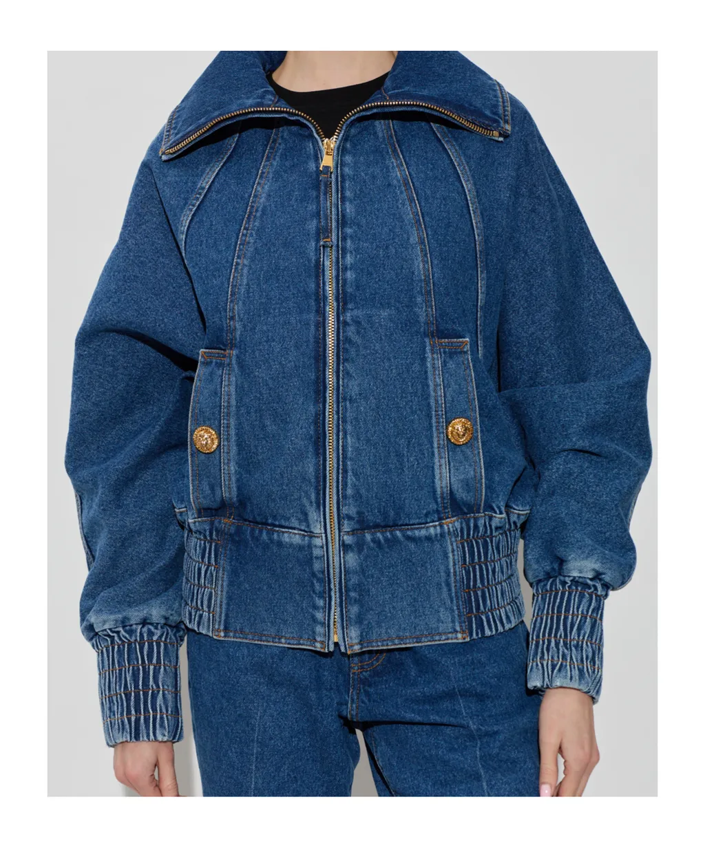 Balmain Zip-Up Denim Jacket