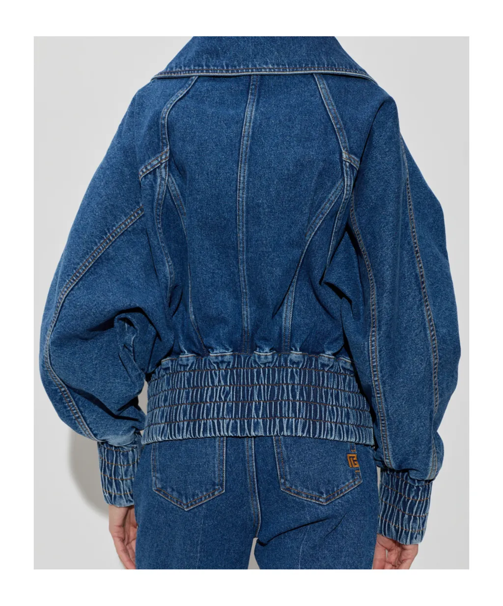 Balmain Zip-Up Denim Jacket
