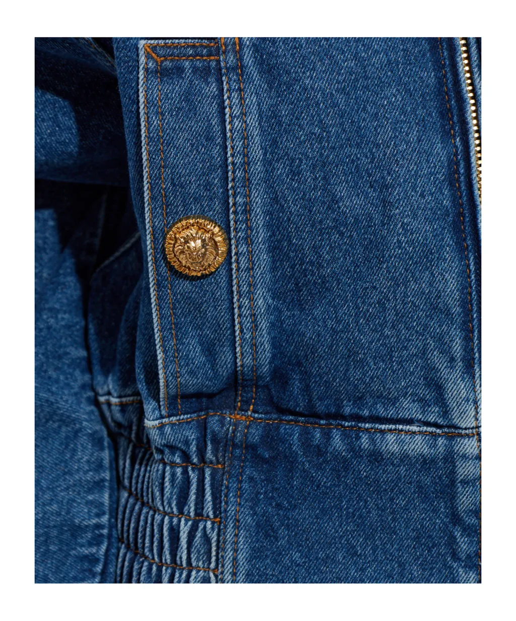 Balmain Zip-Up Denim Jacket