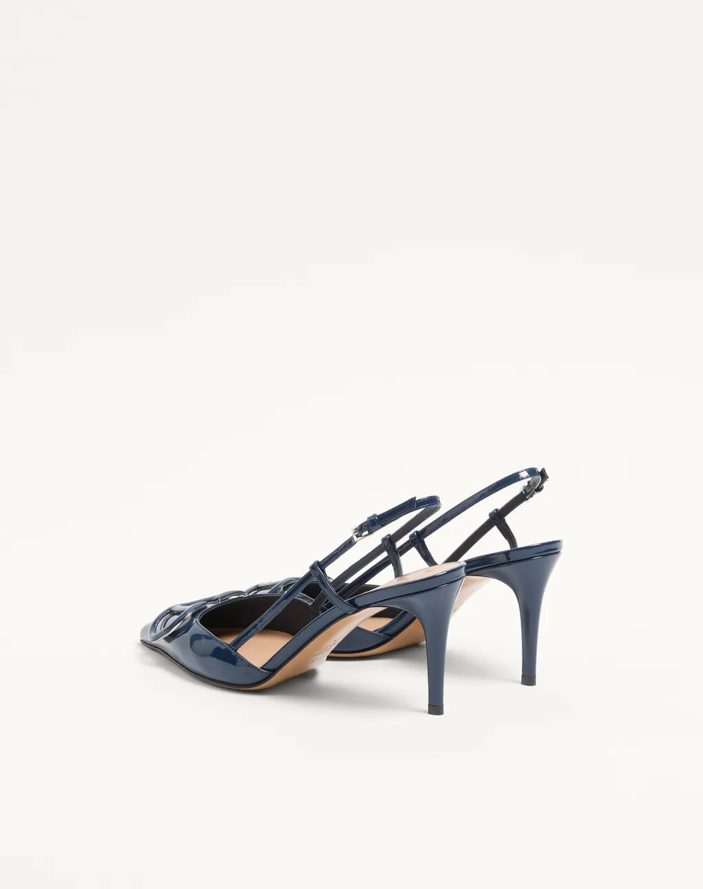 Vlogo Signature Patent Leather Slingback Pump 80Mm
