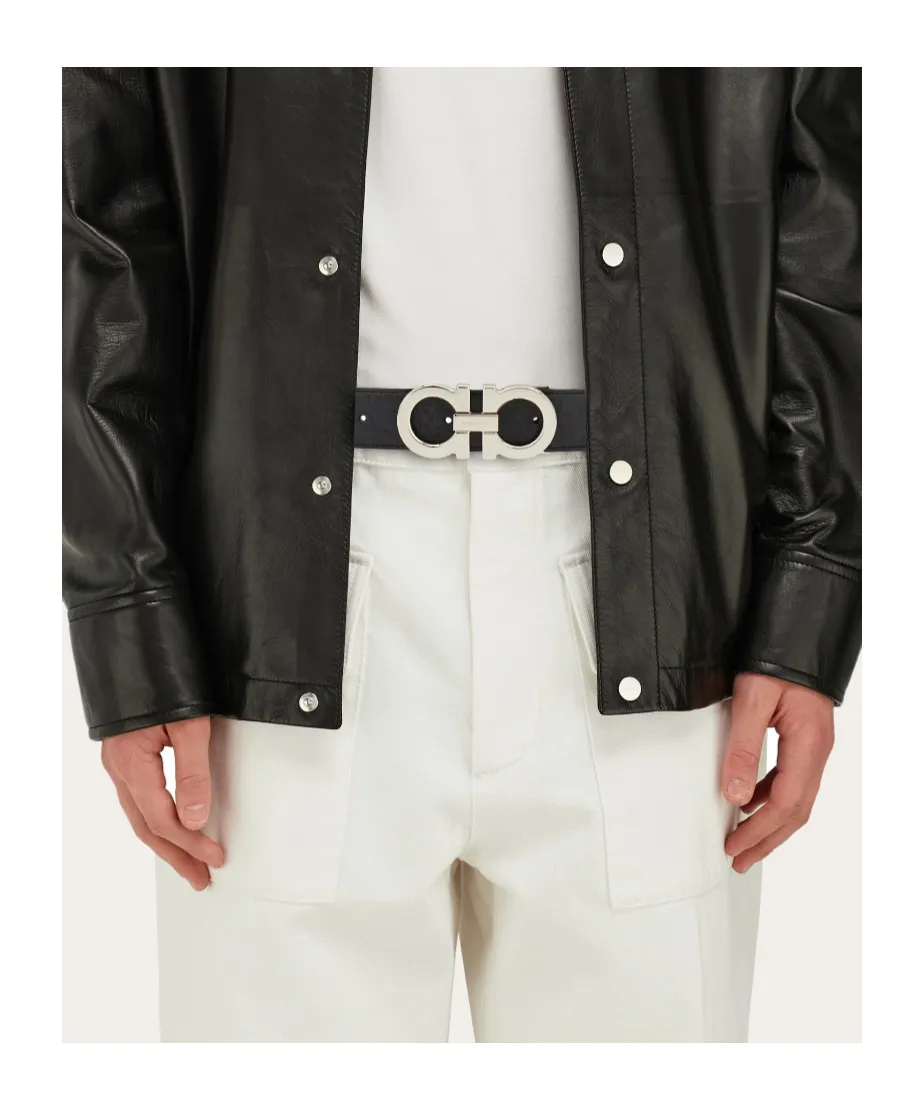 Reversible And Adjustable Gancini Belt