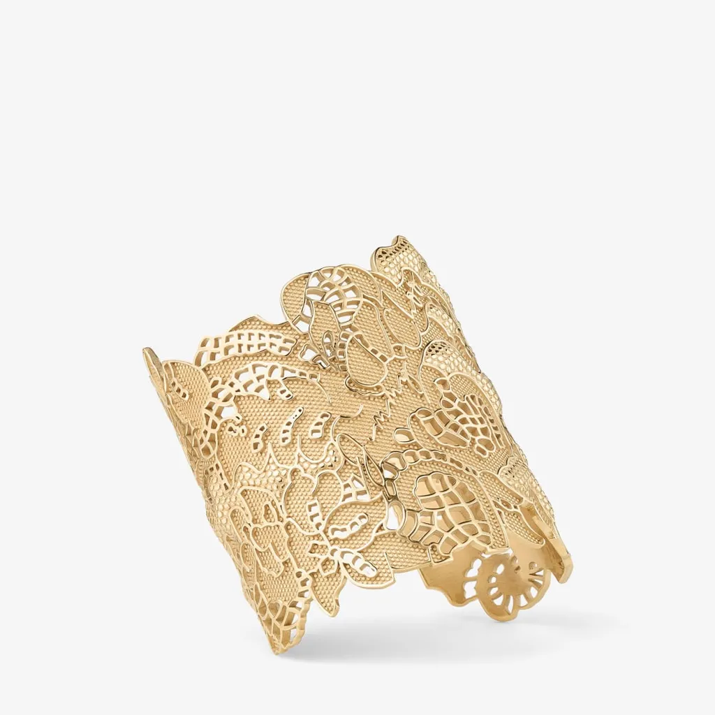 Jimmy Choo Lace Cut-Out Cuff Bracelet
