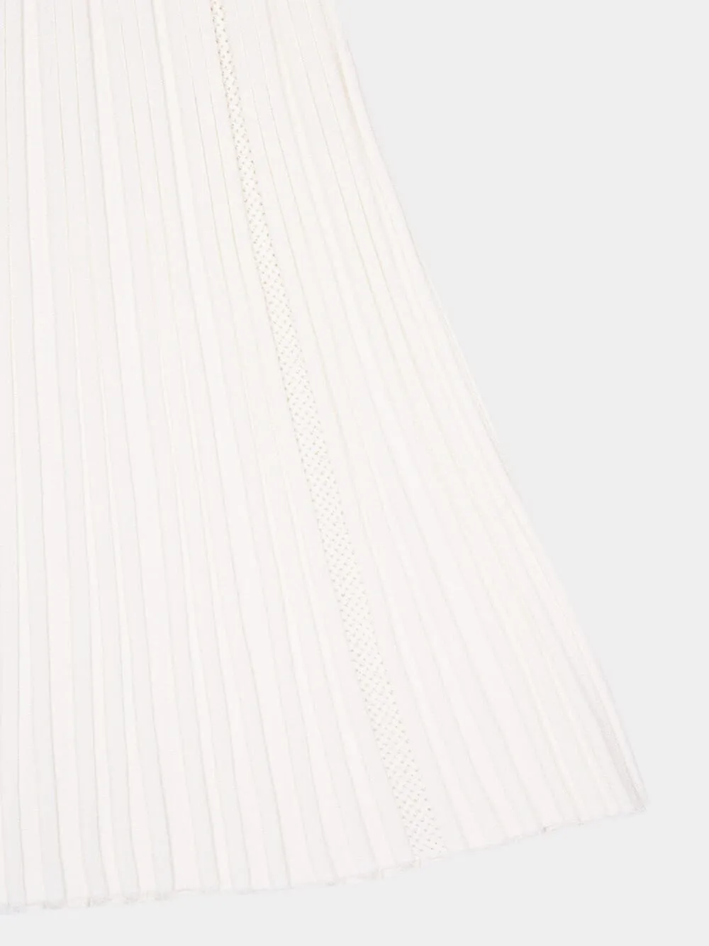 Balmain Elasticated Waistband Pleated Maxi Knit Skirt