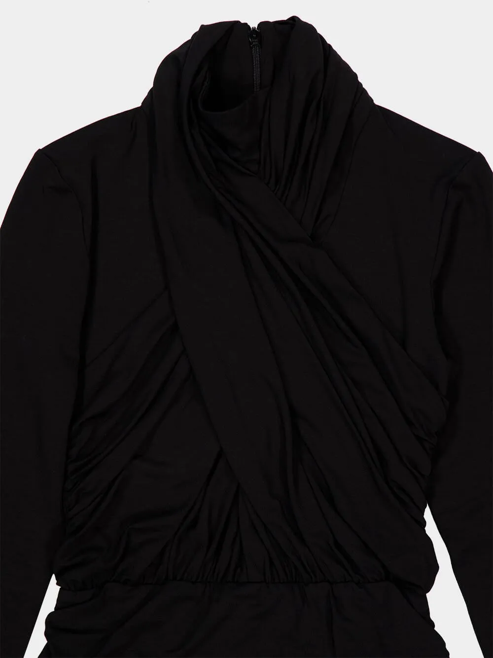 Balmain Pleated Jersey Midi Dress