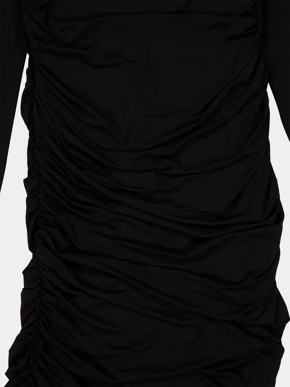Balmain Pleated Jersey Midi Dress