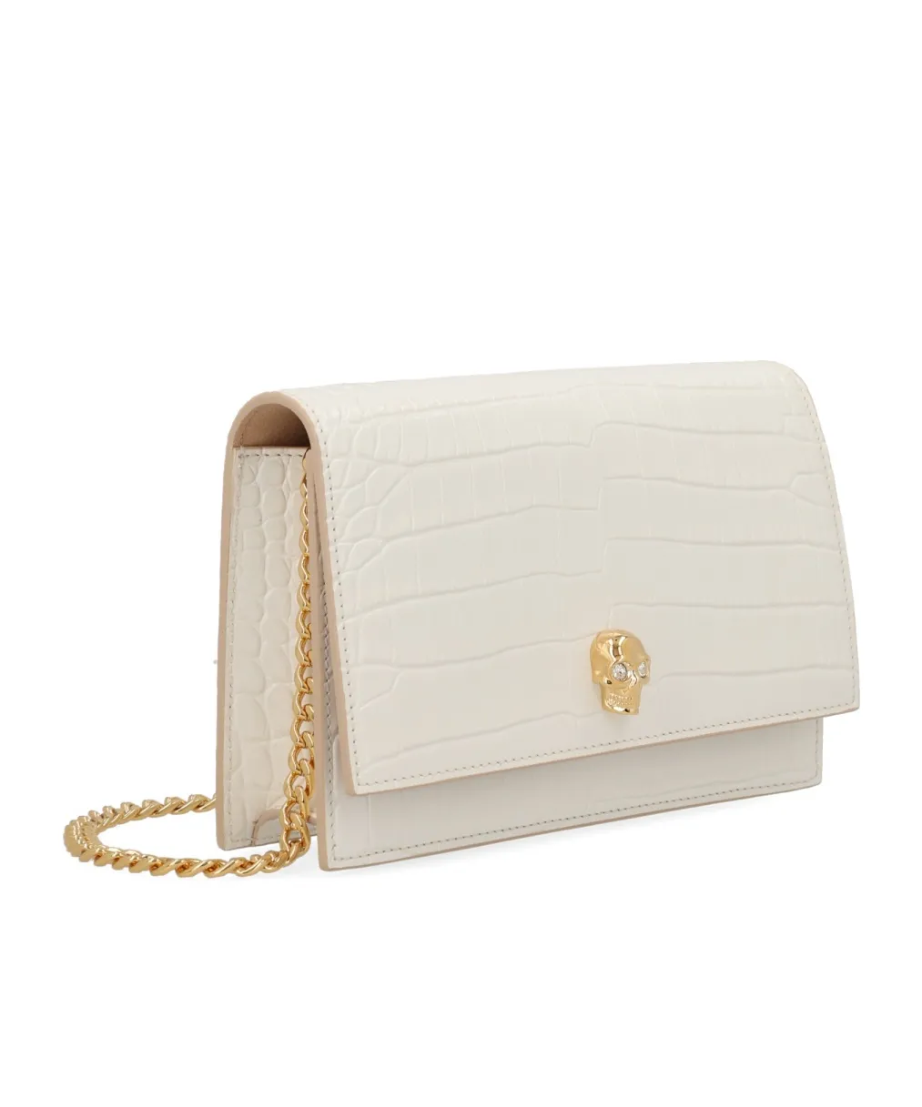 Alexander Mcqueen Small Skull Embossed Shoulder Bag