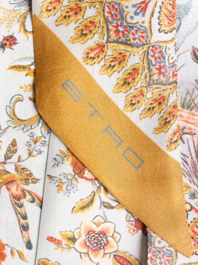 Etro Flora And Fauna Printed Paisleyina Scarf