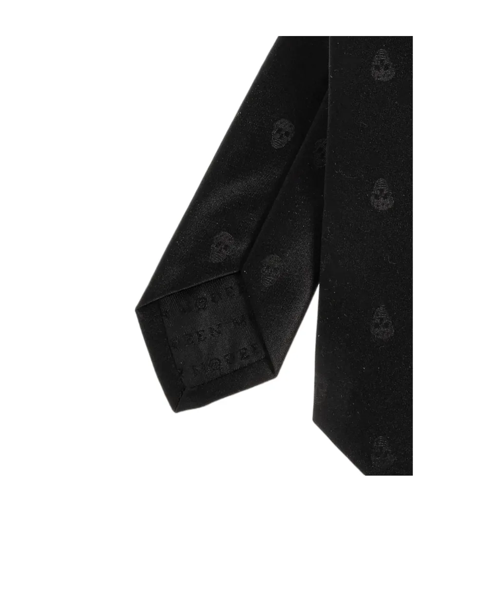 Alexander Mcqueen Skull Jacqaurd Tie