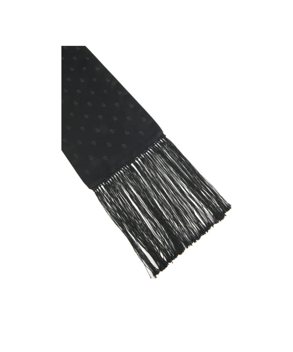 Alexander Mcqueen Skull Fringed-Edge Scarf