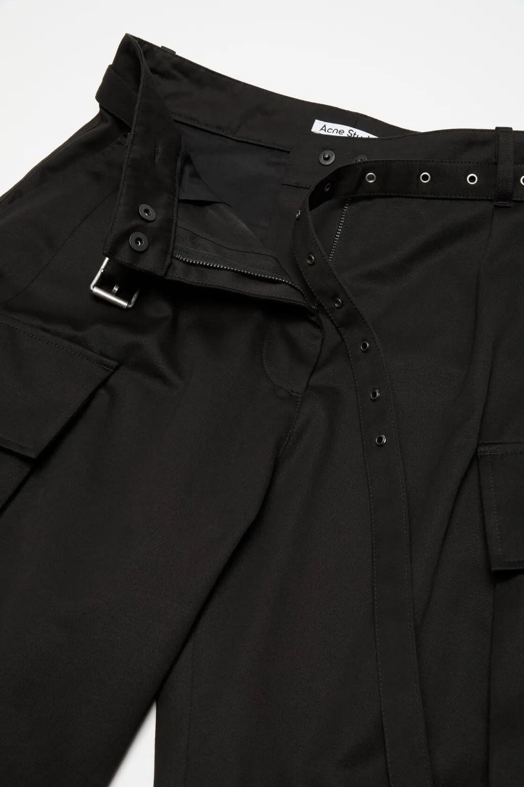 Belt-Detail Cargo Trousers
